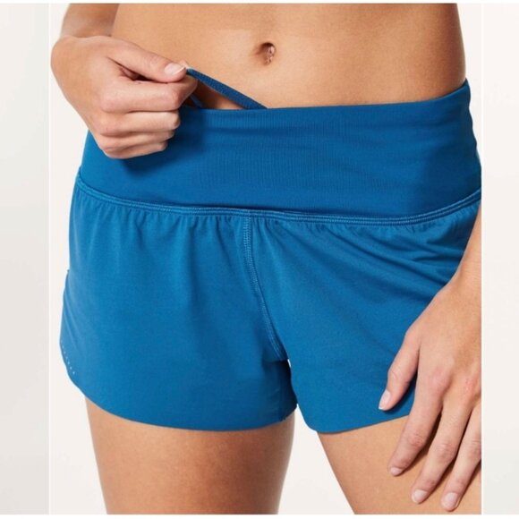 Lululemon Chase Me Short Women's Size 6 Whirlpool Blue 2.5" Running Athletic FLA - Picture 4 of 14